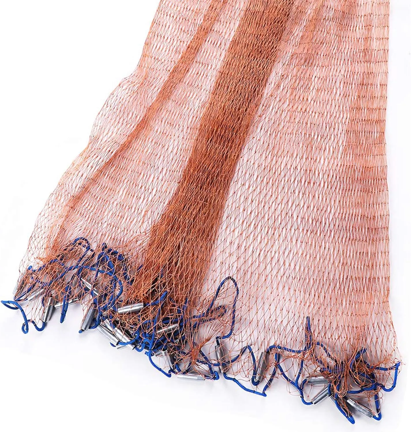 Saltwater Fishing Cast Net with Aluminum for Bait Trap Fish Throw Net,Size 3ft/4ft/5ft/6ft/7ft/8ft/9ft/10ft/11ft/12ft Radius Tire Lines Freshwater Casting Nets
