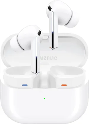 SAMSUNG Galaxy Buds 3 Pro AI True Wireless Bluetooth Earbuds, Noise Cancelling, Sound Optimization, Real-Time Interpreter, Redesigned Comfort Fit, White (Renewed)