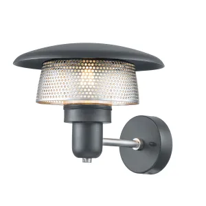 Saturne 1 Light Wall Lantern | Grey