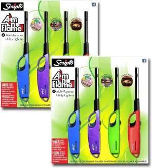 Scripto AIM 'N Flame Multi-Purpose Lighters, Pack of 8