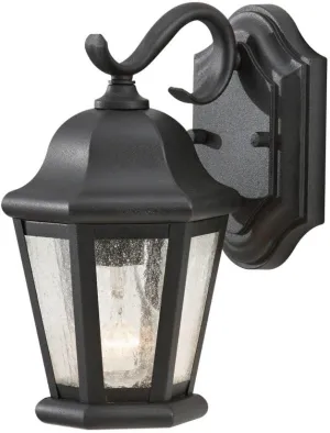 Sea Gull Lighting OL5900BK Martinsville Small One Light Outdoor Wall Lantern Outside Fixture, Black