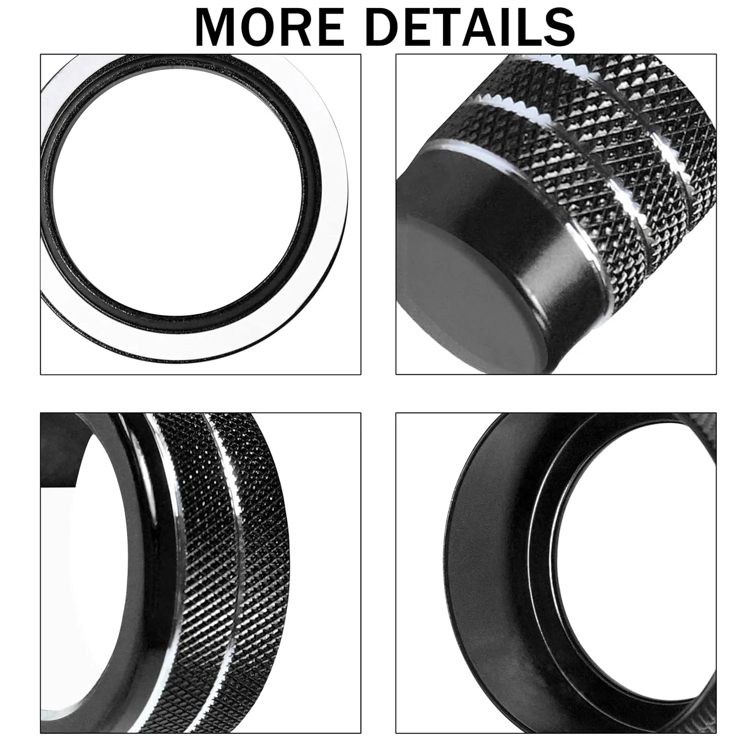 SENSHINE Air Conditioning, Vent Knob Cover for Honda Civic Accessories 2022 2023 2024 2025 for Honda CRV 2023 2024 2025 for Acura Integra 2023 2024 2025 Start/Stop Push Button Ring Trim 10Pcs (Black)