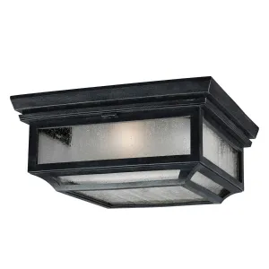 Shepherd 2 Light Flush | Dark Weathered Zinc