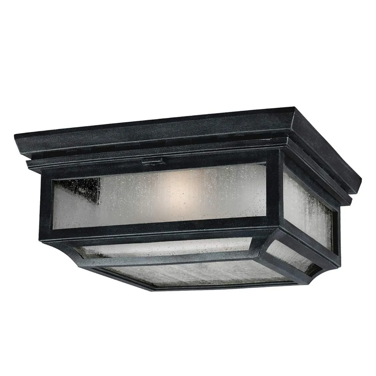 Shepherd 2 Light Flush | Dark Weathered Zinc