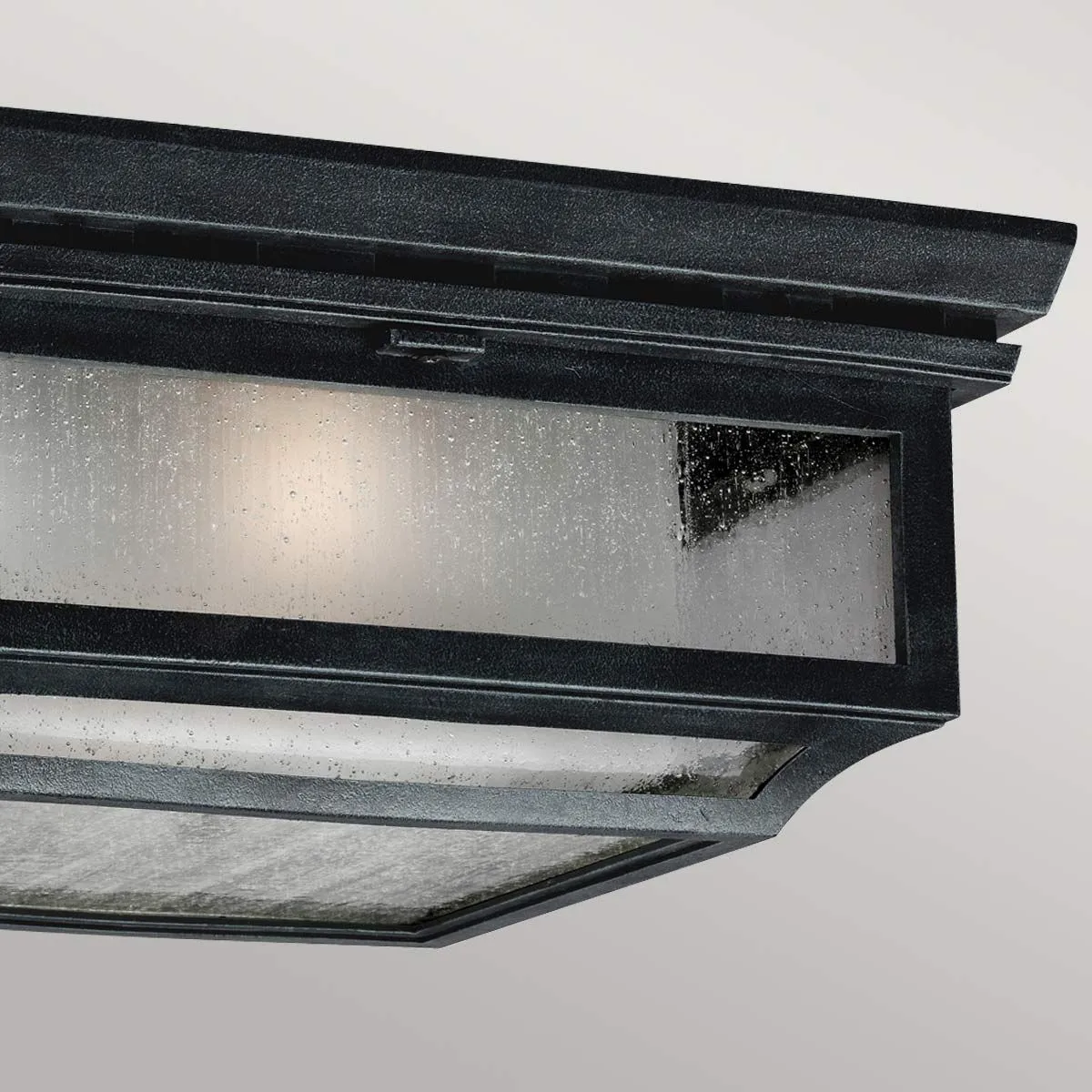 Shepherd 2 Light Flush | Dark Weathered Zinc