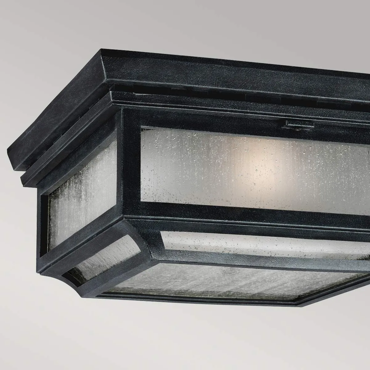 Shepherd 2 Light Flush | Dark Weathered Zinc
