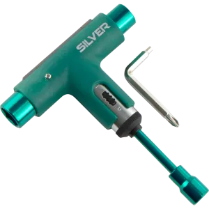 Silver Skateboard Tool Spectrum Green