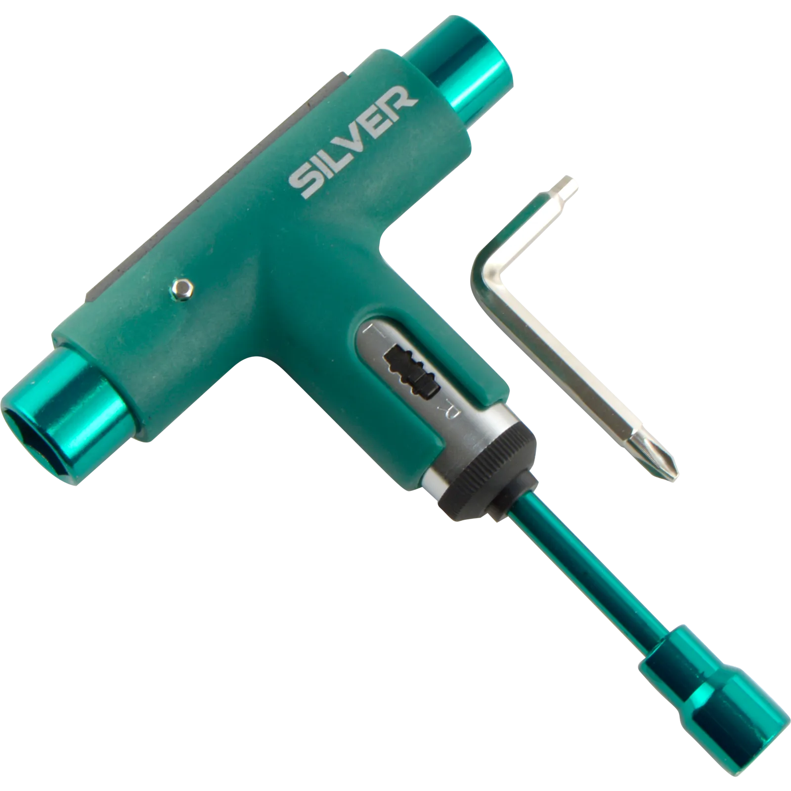Silver Skateboard Tool Spectrum Green