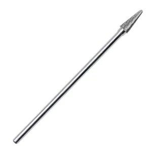 SL-3L6 Tungsten Carbide Burr Rotary File Taper Shape with Radius End Double Cut with 1/4"Shank for Die Grinder Drill Bit
