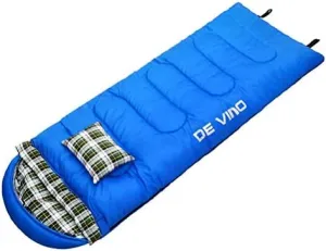 Sleeping Bag Festival Single, Flannel Lining 3 Season Sleeping Bag for Adults, Warm and Extra Long Envelope Sleeping Bag, for Camping Hiking Indoor & Outdoor