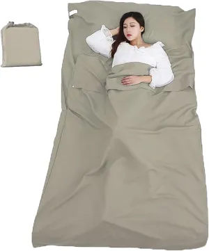 Sleeping Bag Liner Portable Travel Camping Sheets Lightweight and Compact Sleeping Sack Sheets for Adults Comfortable Liners for Traveling Hotel Camping Picnic Hostels Backpacking
