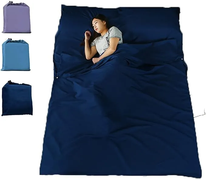 Sleeping Bag Liner Portable Travel Camping Sheets Lightweight and Compact Sleeping Sack Sheets for Adults Comfortable Liners for Traveling Hotel Camping Picnic Hostels Backpacking