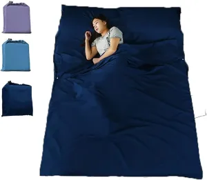 Sleeping Bag Liner Portable Travel Camping Sheets Lightweight and Compact Sleeping Sack Sheets for Adults Comfortable Liners for Traveling Hotel Camping Picnic Hostels Backpacking