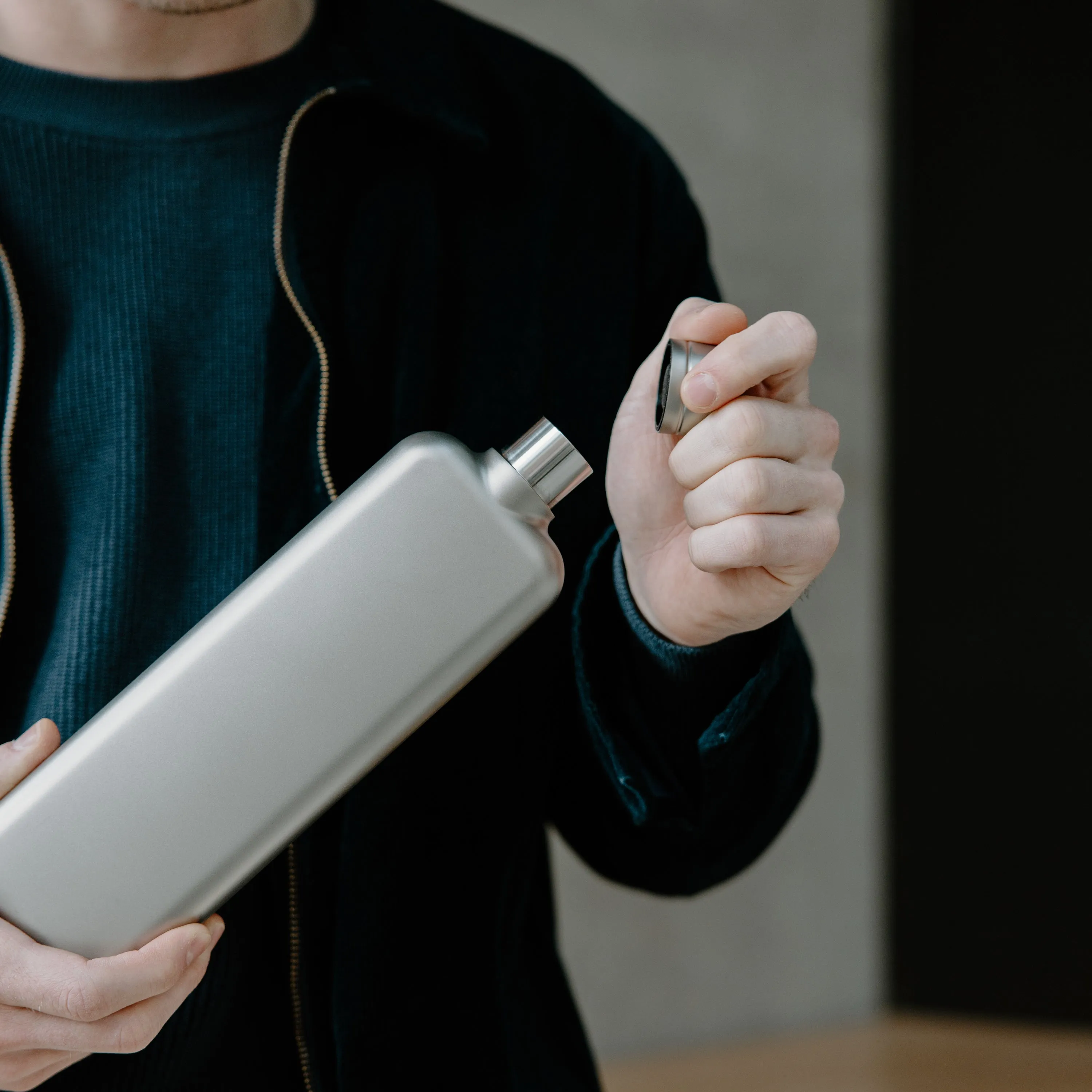 Slim Stainless Steel Memobottle - Satin