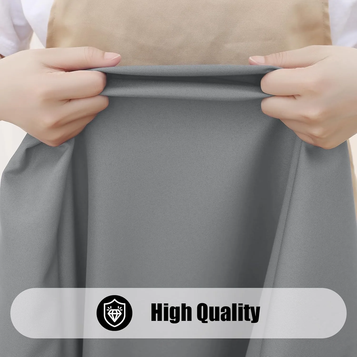 Smiry Rectangle Picnic Table Cloth 6 Pack, Waterproof Elastic Fitted Tablecloths for 6 Foot Tables, Washable Polyester Table Cover for Camping, Indoor and Outdoor (Grey, 30"x72")