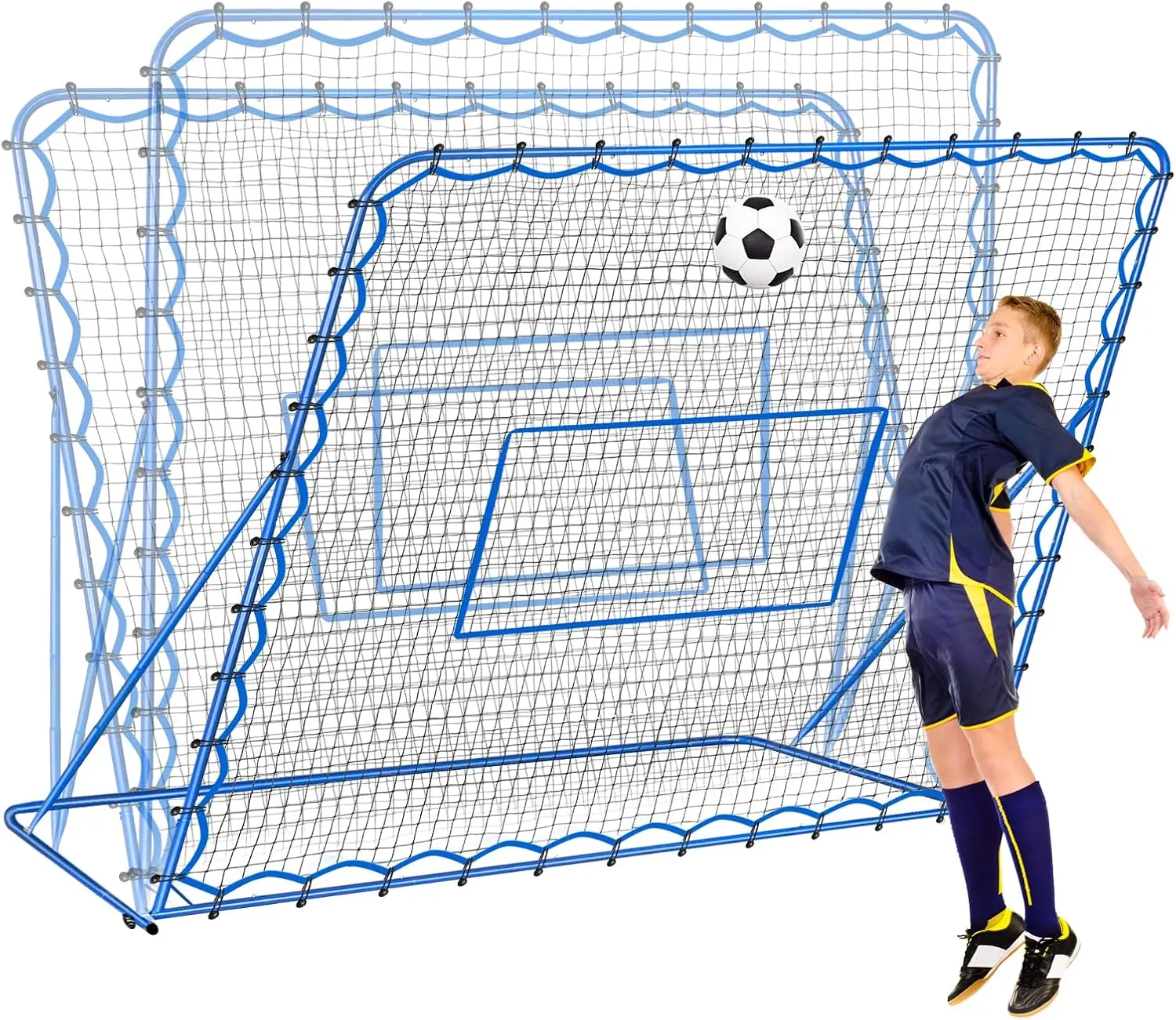 Soccer Rebounder Net, Quick-Switch Angle Soccer Training for Control, Passing Practice, Easy Setup Rebounder Gifts Aids & Equipment for Kids,Teens & Adults