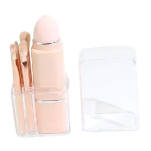 SOIMISS Convenient Makeup Tool Makeup Brush Set 8-in-1 Mini Brush Kit High Grade Bristles Dual Ended Portable for Women Girls Ladies