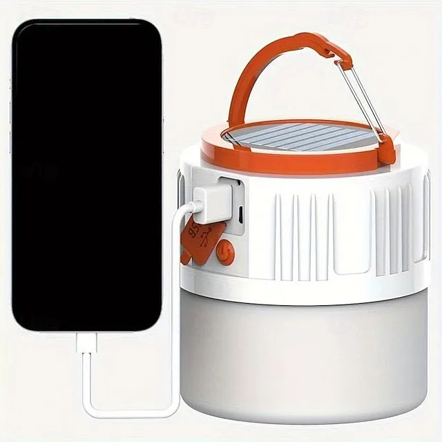 Solar Camping Lights, Rechargeable Dimmable Camping Lantern Touch Control, LED Tent Light Ultra Bright for Camping, Hurricane Emergency Kits