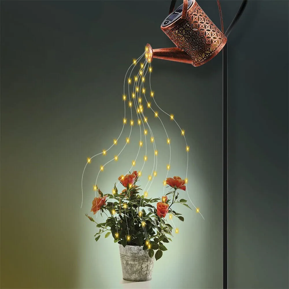 Solar LED Garden String Light Outdoor Path Decor Lights Lawn Lantern Lamp Stand