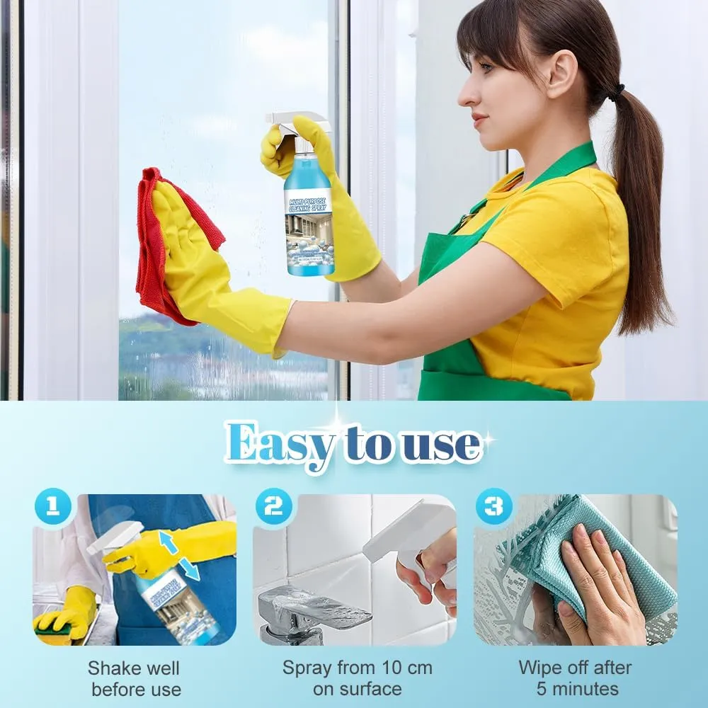 Spray Splash Cleaner, 2025 New Multi-Purpose Handheld Degreaser, Upgraded Foam Sprays for Ovens, Easy-To-Use Rust Remover for Kitchenware, Grime Remover Spray for Home Users (3)
