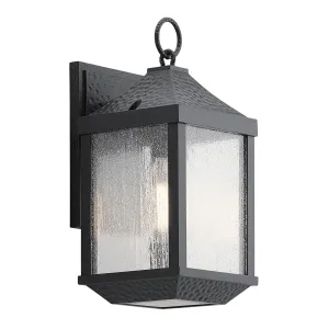 Springfield 1 Light Small Wall Lantern | Distressed Black
