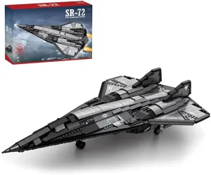 SR-72 Reconnaissance Aircraft WW2 Military Building Set,Military Airplane Toy Army Construction Sets,Helicopter for Military Enthusiast Toys Present for Adult （2071Pcs）, US-RB33039-Box