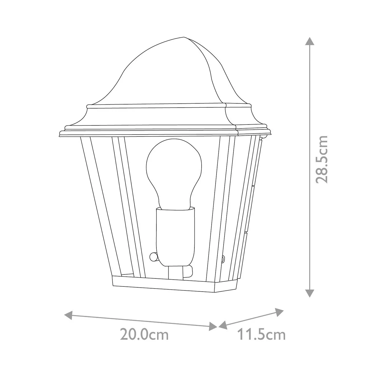 St James 1 Light Wall Lantern - Brass | Aged Brass
