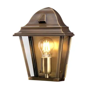 St James 1 Light Wall Lantern - Brass | Aged Brass