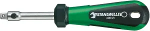 Stahlwille 11051010 1/4" Quick-Release Drive Handle with Safety Lock (150mm, 80g), for Hand-Operated Sockets and Accessories - Optimize Your Toolbox! Made in Germany