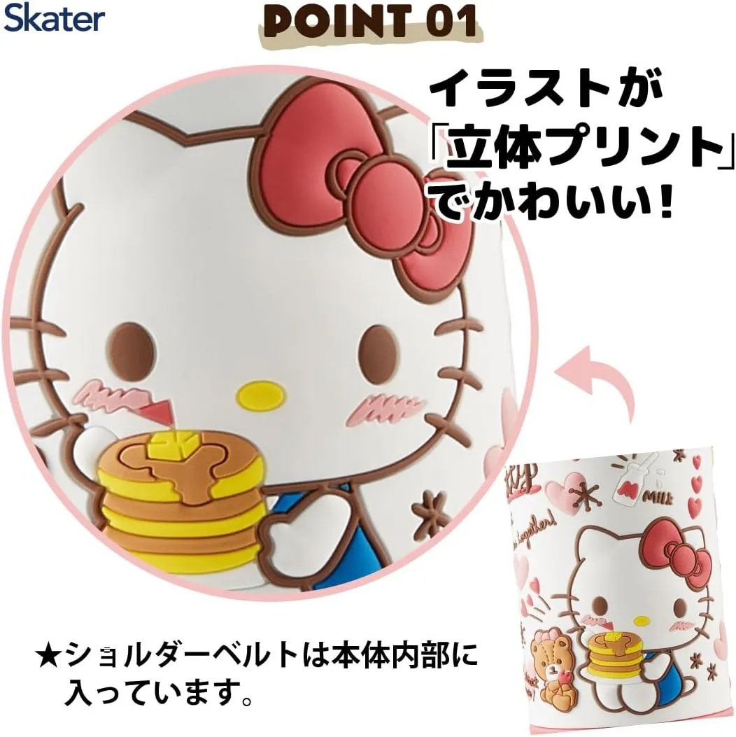 stainless children water bottle 380ml straw drinking 3D Hello Kitty snack time SSPV4