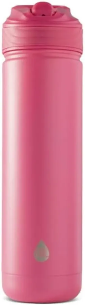 Stainless Steel Ranger Water Bottle With Easy Sip Straw 26oz, Pink- The Flip-up Straw Allows For Convenient Sipping On The Go—no Need To Unscrew The Lid!