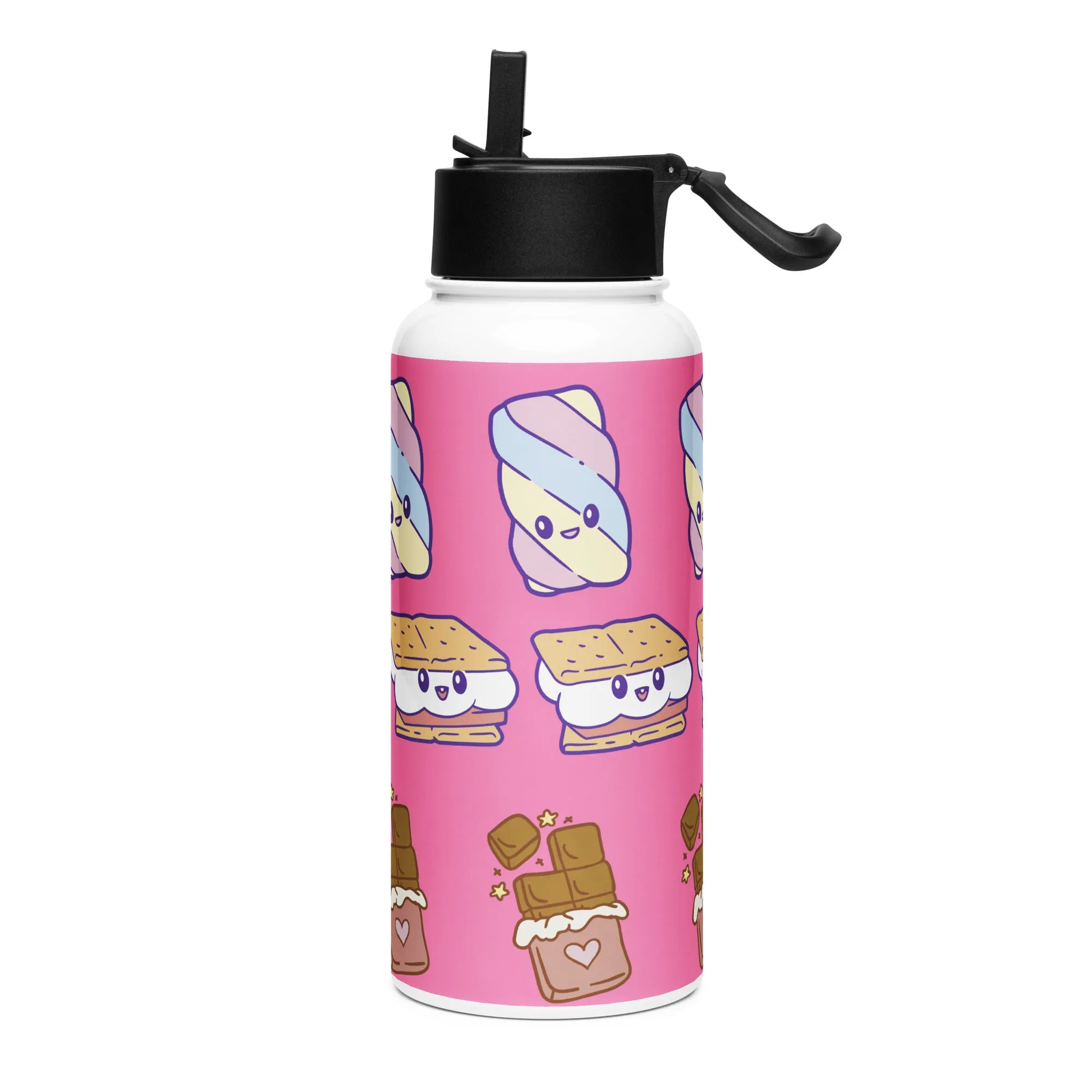 Stainless steel water bottle with a straw lid - Kids