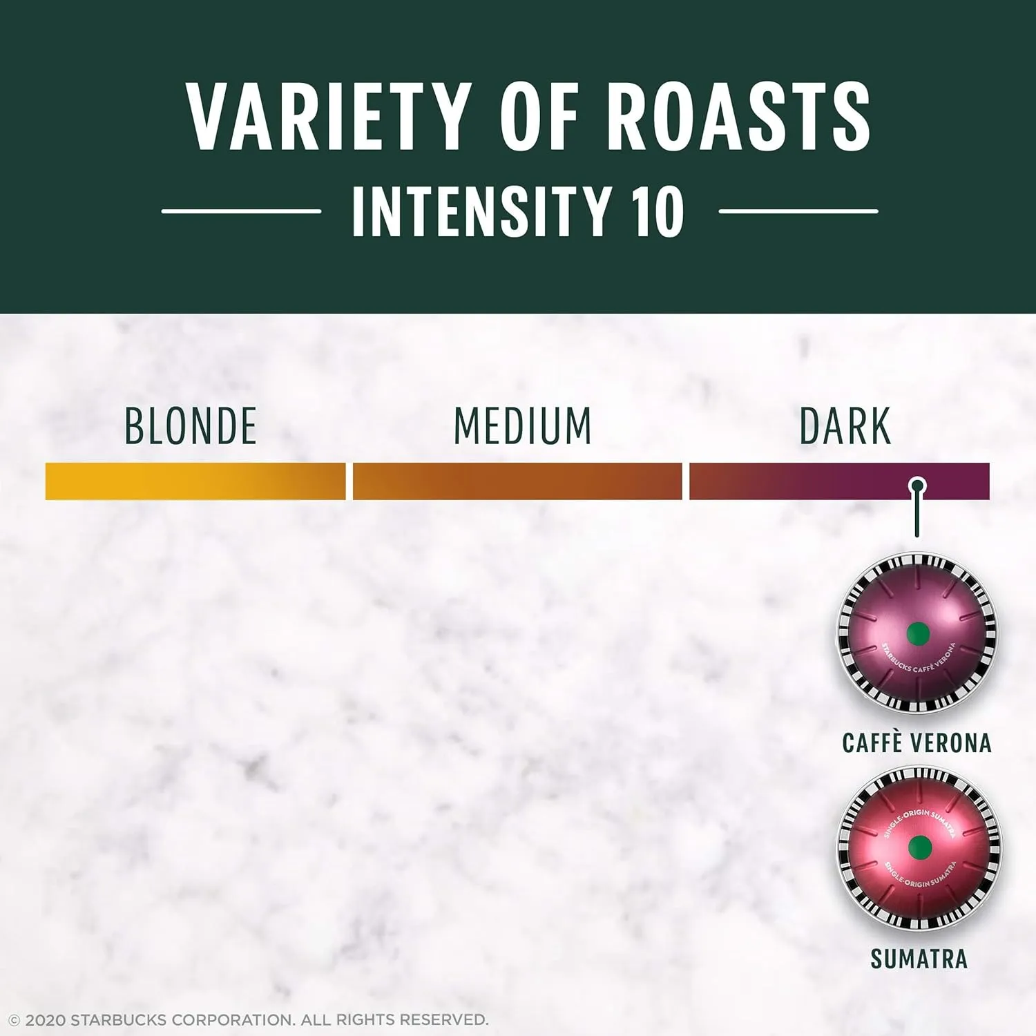 Starbucks by Nespresso Vertuo, Dark Roast Variety Pack Coffee, 32-count Coffee Pods, Brews 7.8 oz.
