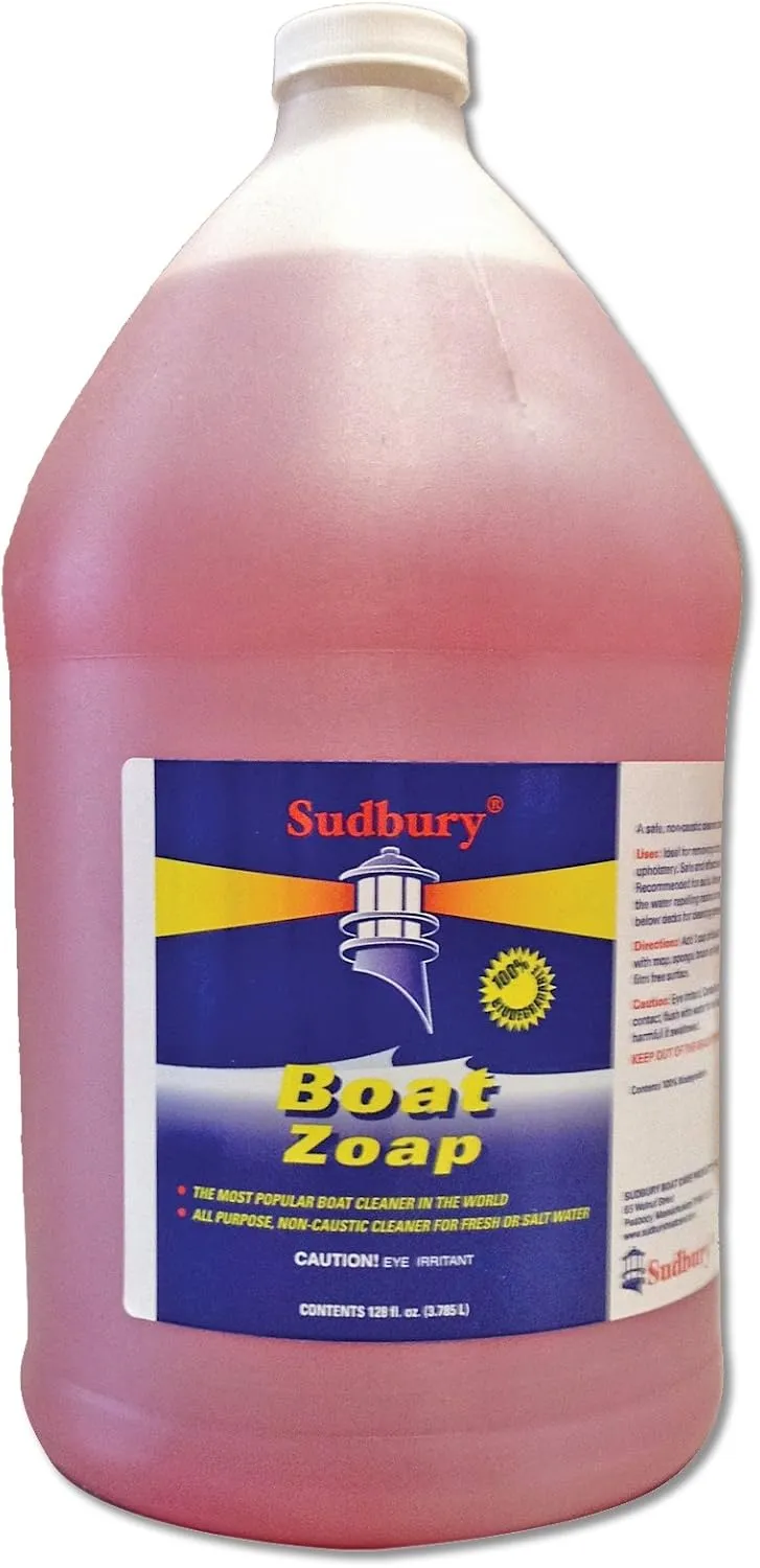 Sudbury Boat Zoap, Boat Cleaner Soap, Multi-Purpose Boat Soap, Essential Boat Accessories, 128 oz.