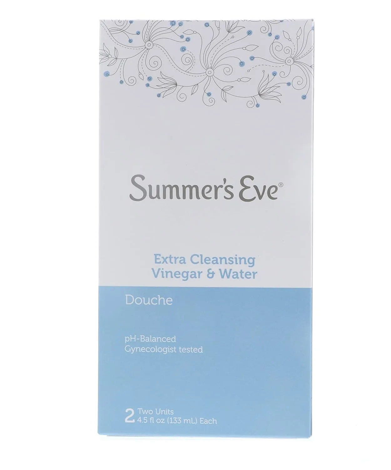Summer's Eve Douche Extra Cleansing Vinegar & Water 2 Ct (Pack of 8)