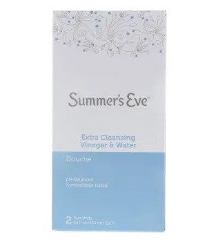 Summer's Eve Douche Extra Cleansing Vinegar & Water 2 Ct (Pack of 8)