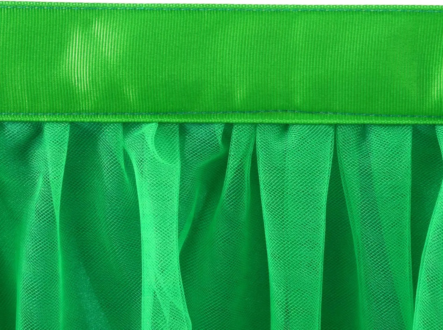 Suppromo Green Tulle Table Skirt for Birthday, Baby Shower, Wedding - 6ft Green Ruffle Tutu Tablecloth for Luau, Safari Theme Party Decorations