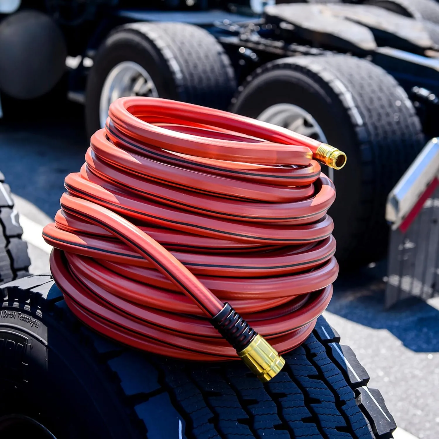 Swan Products ELCF58050 Element ContractorFARM Professional and Agricultural Water Hose 50' x 5/8", Red