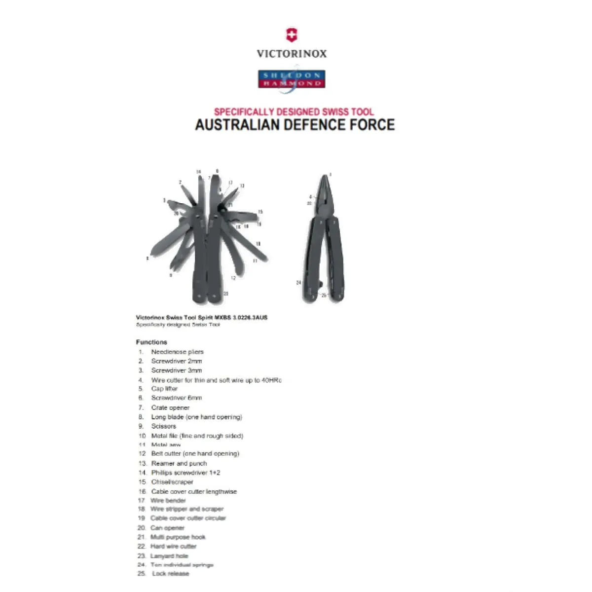 Swiss Army Swiss Tool MXBS Victorinox - Defence Force ADF