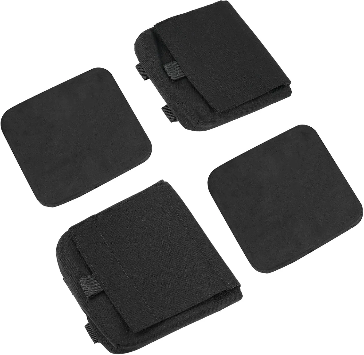 Tactical Molle Side Pouch with 6x6 Soft Plate, Ultralight Molle Pouch Sundry Bag Airsoft Vest Carrier Accessories.