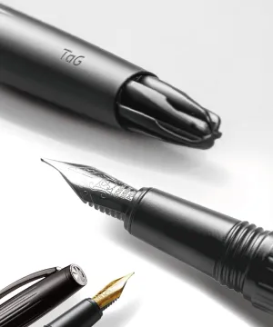 TAG Submarine Brass Fountain Pen - Turbo-Filling System, Steel Black Nib (Fine), Luxury Metal Pen, Unique & Fancy- Premium Gift for Men & Women, Nice Pen for Journaling