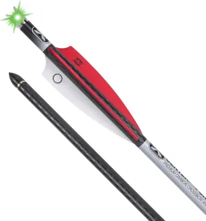 TenPoint EVO-X Lighted CenterPunch - 20" Carbon Crossbow Arrows, Pack of 3 - with Alpha-Blaze System, Alpha-Nock HP & HP Aluminum Bushing