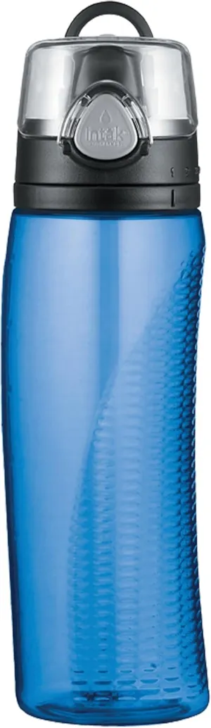 Thermos Hydration Water Bottle with Meter, Blue, 710 ml