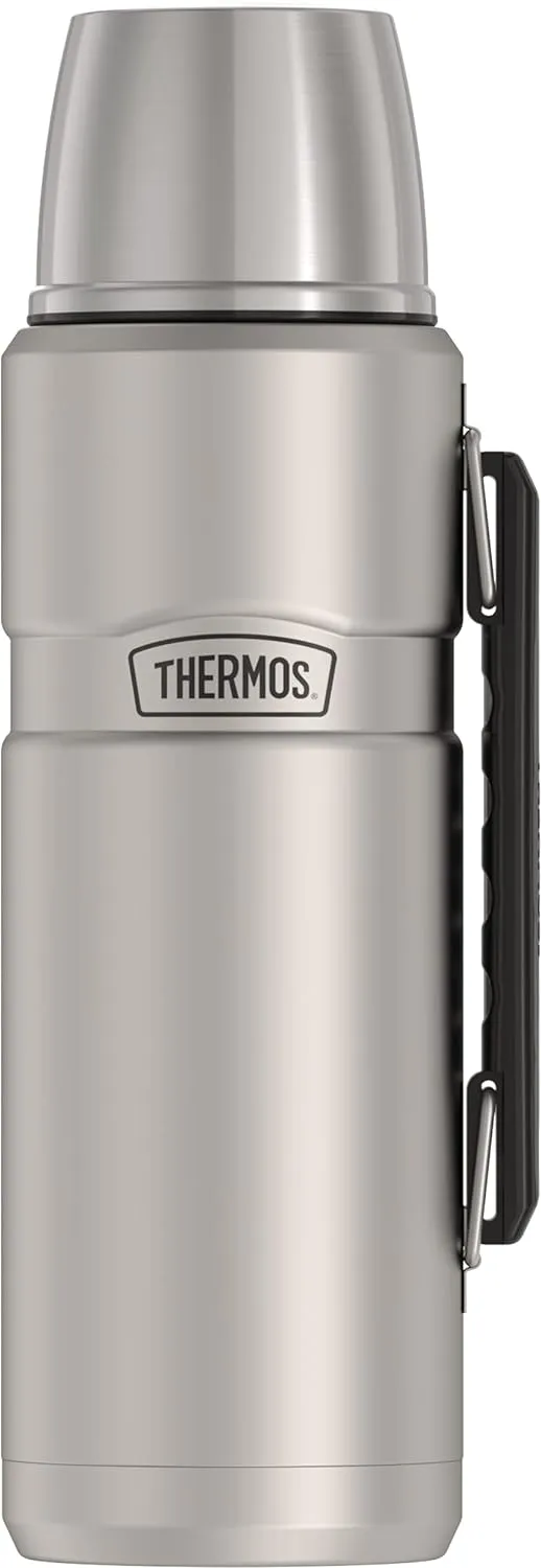 THERMOS Stainless King Vacuum-Insulated Beverage Bottle, 40 Ounce, Matte Stainless Steel