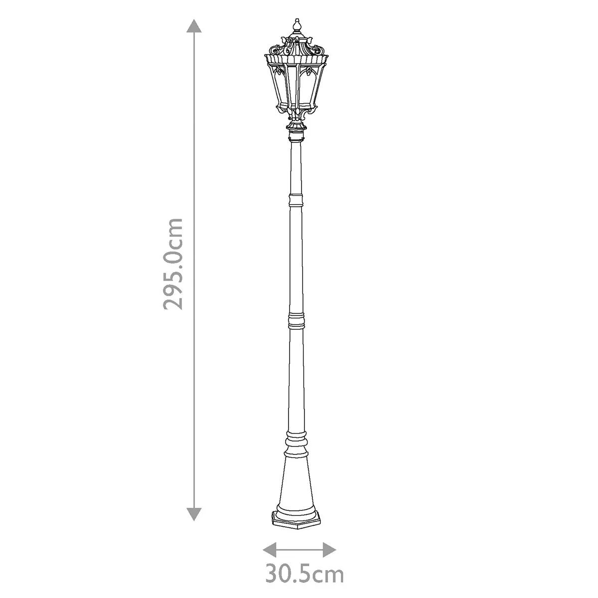 Tournai 3 Light Extra Large Lamp post | Londonderry