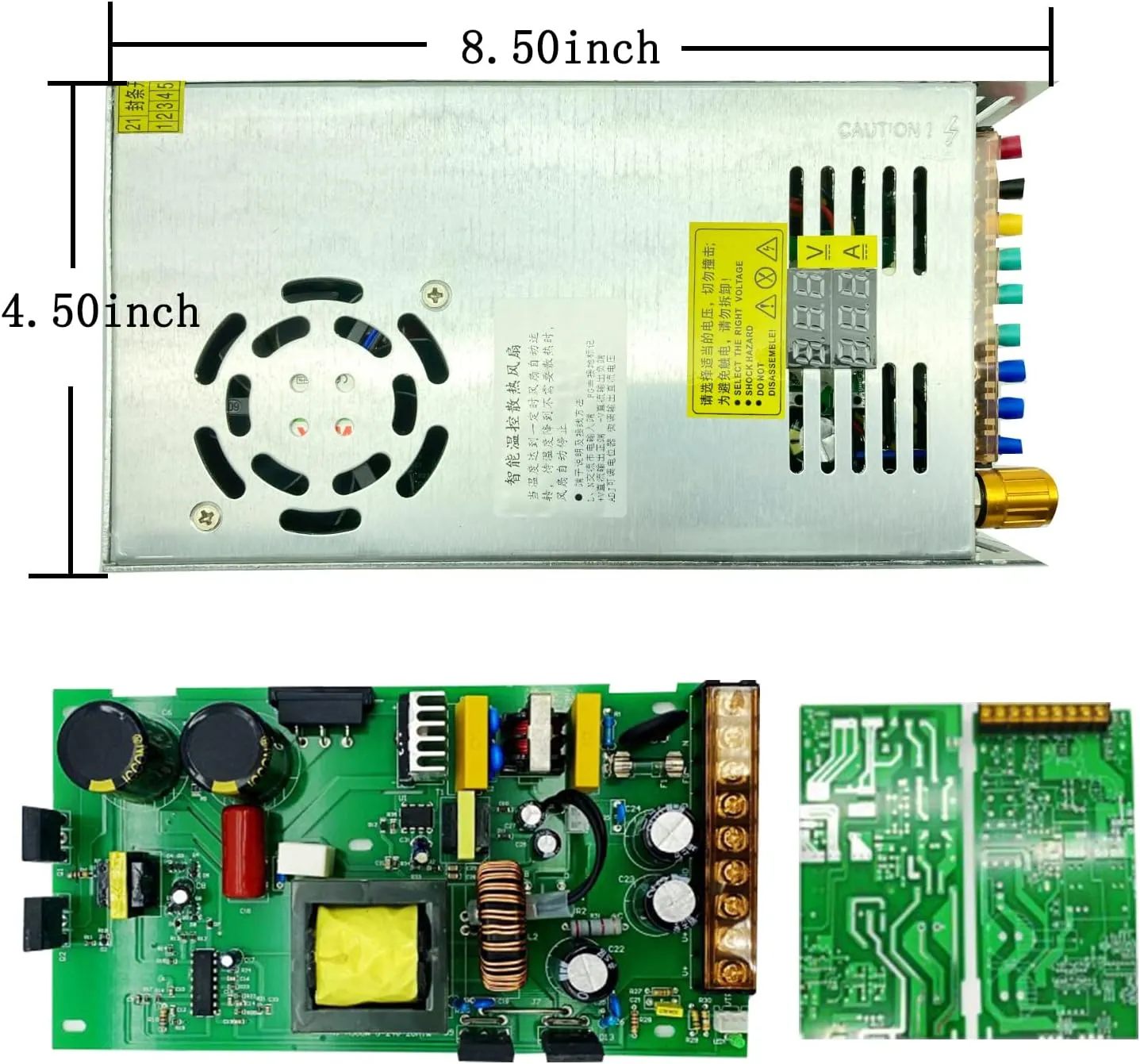 Transformer AC-DC 0-36V Adjustable 15A540W Current-Voltage Dual Digital Display DC Regulated Switching Power Supply Adapt to DC Speed Control Motor, 3Dprinter System