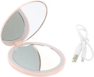 Travel-Friendly Led Makeup Mirror Small Compact Magnifying Mirror Lights