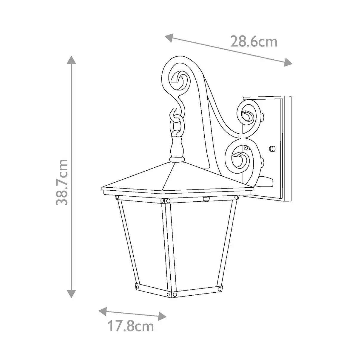 Trellis 1 Light Small Wall Lantern | Regency Bronze