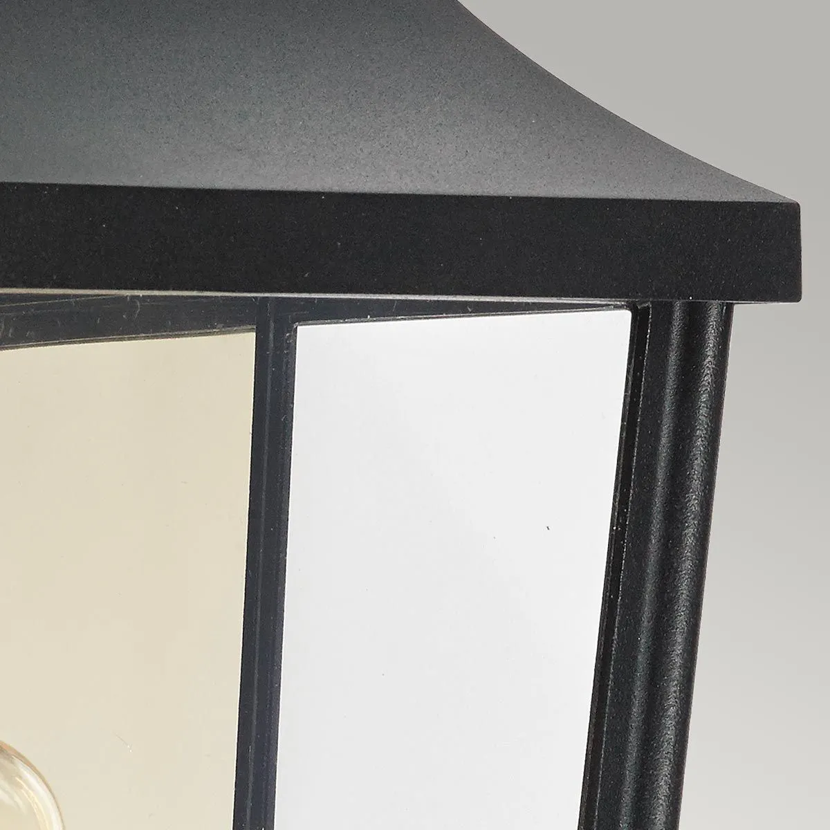Turin 1 Light Half Wall Lantern - Black     | Black