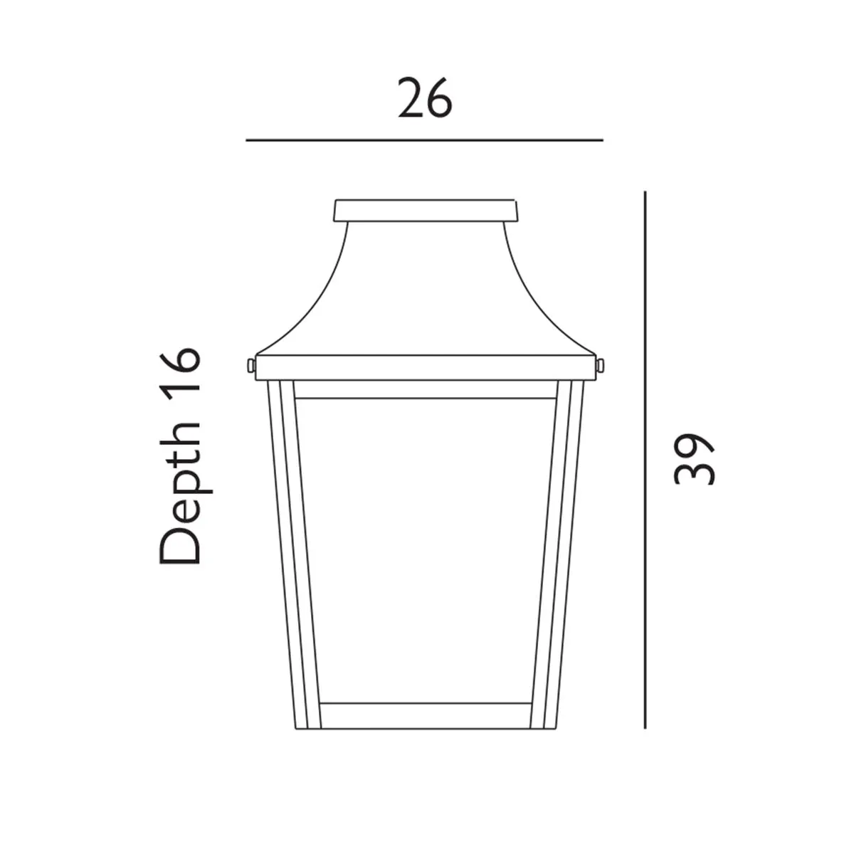 Turin 1 Light Half Wall Lantern - Black     | Black